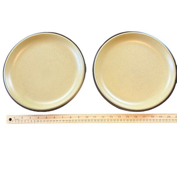 Noritake Folkstone Equator Service For 2 Beige 10 Piece Brown Two Tone Stoneware - Picture 2 of 12